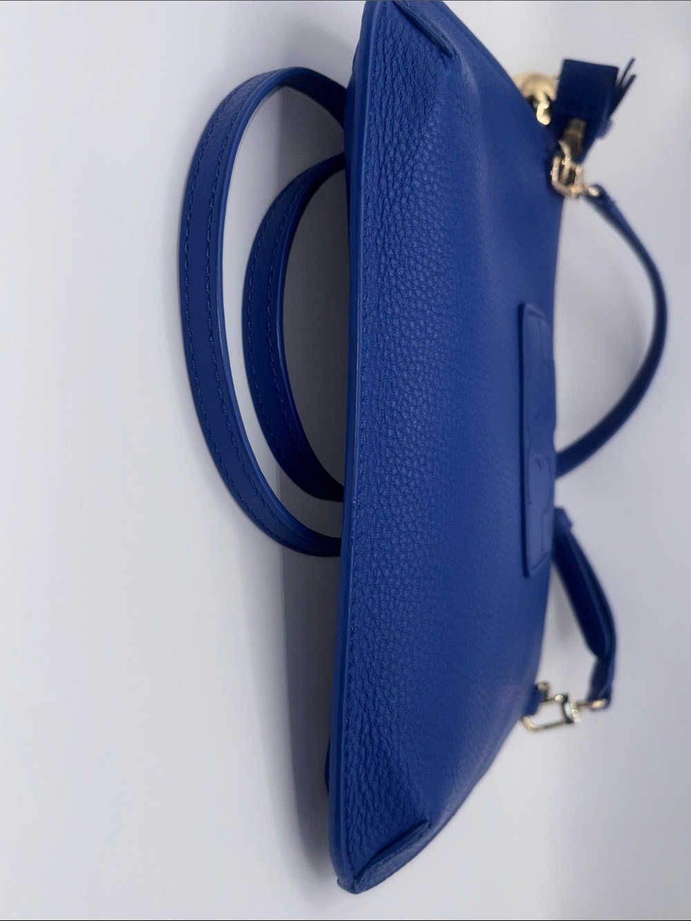 Tory Burch Royal Blue Leather Crossbody with Tassel Charm - Picture 10 of 10